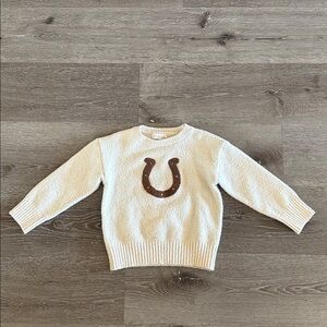 Rylee + Cru Cassidy Sweater Horseshoe Unisex Sz 4/5Y